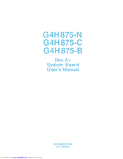 Intel System Board G4H875-B User Manual