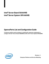Intel SR1690WB - Server System - 0 MB RAM Spares/Parts List And Configuration Manual