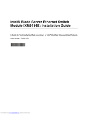 Intel IXM5414E - Blade Server Ethernet Switch Module SBCEGBESW Installation Manual