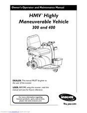 Invacare HMV Highly 300 Owners Operating & Maintenance Manual