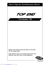 Invacare Top End Terminator SS Operator And  Maintenance Manual