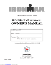 Ironman Fitness M5 Owner's Manual