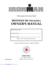 Ironman Fitness M6 Owner's Manual