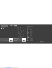 Jabra BT500 - Headset - Over-the-ear User Manual
