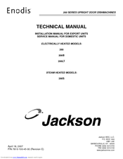 Jackson Upright Door Dishmachines 200S Technical Manual