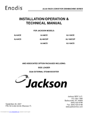 Jackson AJ-100CS Installation/Operation & Technical Manual