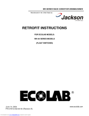 Jackson ECOLAB WH-44 Series Retrofit Instruction