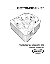 Jacuzzi Tirage Plus PORTABLE WHIRLPOOL SPA Owner's Manual