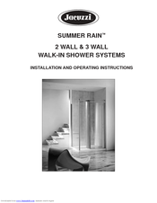 Jacuzzi Summer Rain 2 Wall and 3 Wall Installation And Operating Instructions Manual