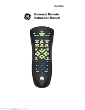 GE 24906 - Remote Control With Glow Keys Instruction Manual