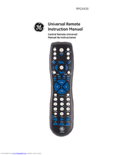 GE 24926 - Remote Control With Glow Keys Instruction Manual