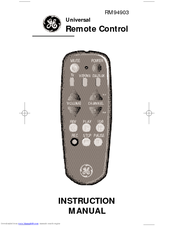 GE RM94903 Instruction Manual