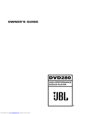 JBL DVD280 Owner's Manual