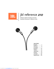 JBL Reference 210 User Manual