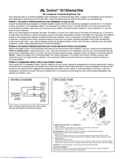 JBL CONTROL 1XTREME Troubleshooting