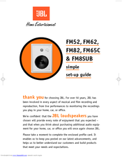 JBL FM8SUB Setup Manual
