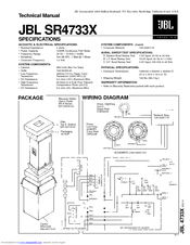 Jbl SR4733X Technical Manual
