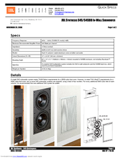 JBL Synthesis Four S4S Specification Sheet