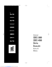 JBL SYNTHESIS SDEC-4500X Installer Manual