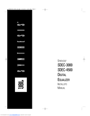 JBL SYNTHESIS SDEC-4500P Installer Manual