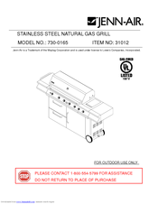 Jenn-Air 730-0165 Use And Care Manual