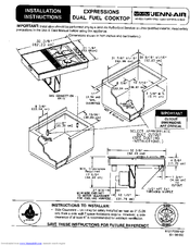 Jenn-Air Dual Fuel Cooktop Installation Instructions Manual
