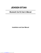 Jensen BT360 User Manual