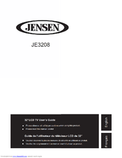 Jensen JE3208 User Manual