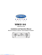 Jensen WMS190 Installation And Operation Manual