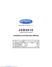 Jensen JCD3010 Installation And Operation Manual