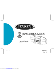 Jensen XM JXM900B User Manual