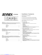 Jensen CDH900 Installation Manual