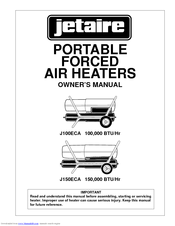 Jetaire J100ECA Owner's Manual
