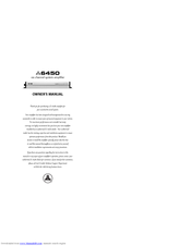 Jl audio A6450 Manuals | ManualsLib