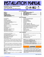 Johnson Controls TG9S120D16MP11 Installation Manual