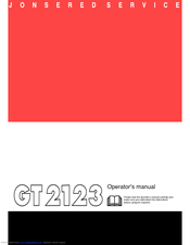Jonsered GT2123 Operator's Manual