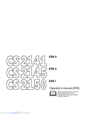 Jonsered CS 2145 EPA II Operator's Manual