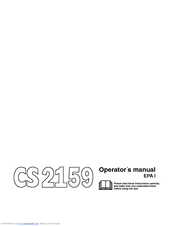 Jonsered cs 2159 Operator's Manual