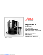 Jura Capresso Impressa C9 One Touch Operating Instructions And Warranty