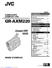 JVC GR-AXM220 Mode D'emploi
