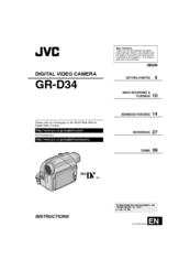 JVC Digital Video Camera GR-D34 Instructions Manual
