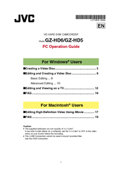 JVC GZ-HD5 Operation Manual