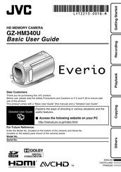 JVC HD EVERIO GZ-HM340 Basic User's Manual