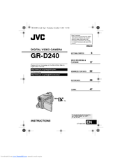 JVC GR-D240 Instructions Manual