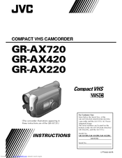 JVC GR-AX420U Instructions Manual
