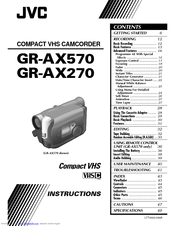 Jvc GR-AX270 Instructions Manual