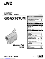 JVC GR-AXM767UM Instructions Manual