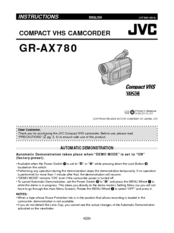 JVC GR-AX780UC Instructions Manual