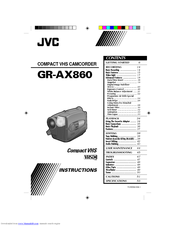 JVC GR-AX860EG Instructions Manual
