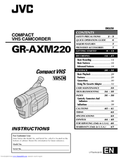JVC GR-AXM220UC Instructions Manual